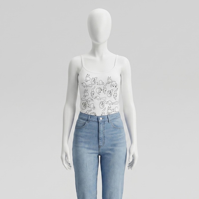 تاپ زنانه مدل گربه