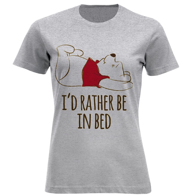 تیشرت آستین کوتاه زنانه طرح in bed پو کد F573