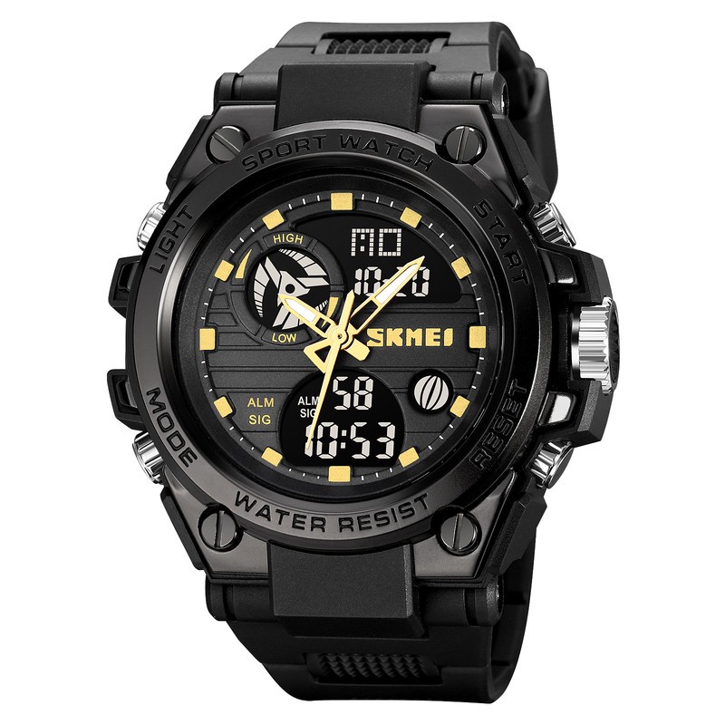 ساعت مچی عقربهای کوارتز مردانه اسکمی مدل 2031-BLK-GD-2