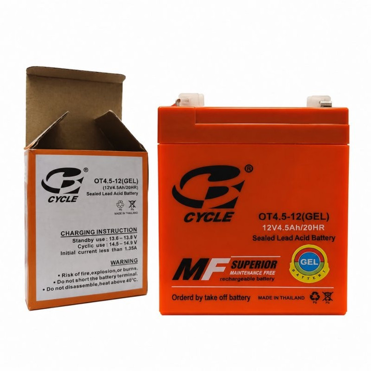 باتری یو پی اس با ولتاژ 12 ولت با شدت جریان 4.5 آمپر سایکل مدل MO12-4.5 12V 4.5Ah