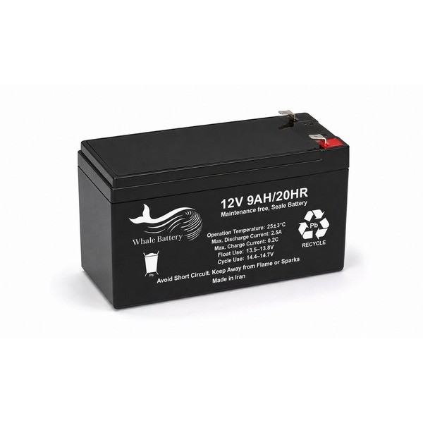 باتری UPS با ولتاژ 12 ولت و شدت جریان 90 آمپر ساعت وال باتری مدل 12v9a-ups