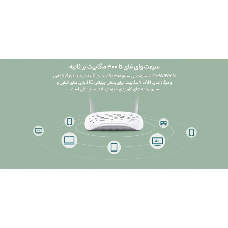 مودم روتر +ADSL2 تی پی-لینک مدل td_w8961n