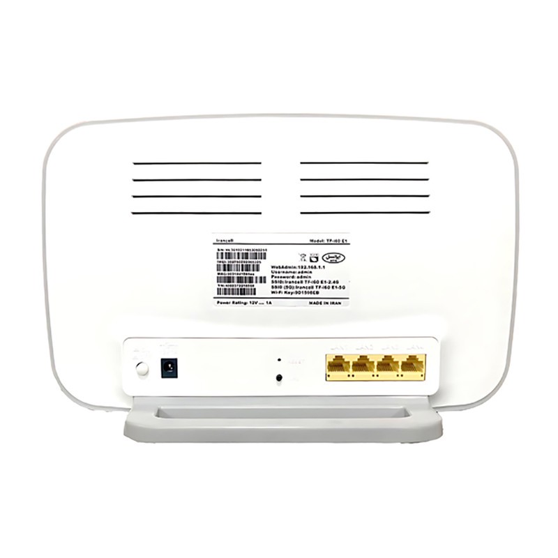 مودم روتر 4.5G ایرانسل مدل TF-i120 E1 با اتصال وایفای و کابل LAN، پشتیبانی از 32 کاربر، سیمکارت و 300 گیگابایت اینترن...