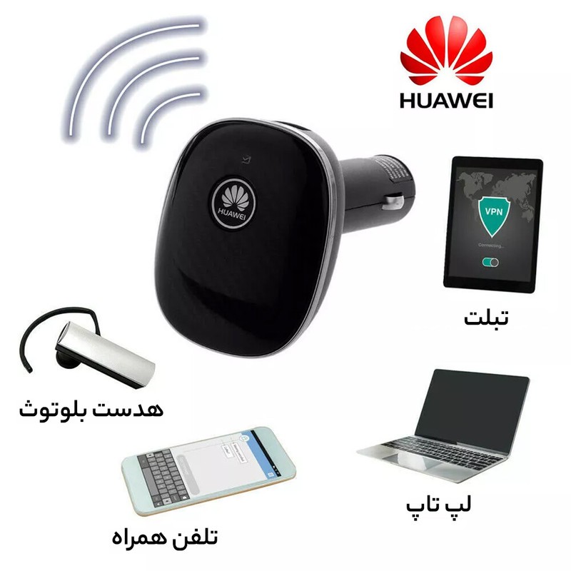 مودم 4G قابل حمل هوآوی مدل HiLink Carfi E 8377 با پشتیبانی از اینترنت LTE، اتصال همزمان تا 10 کاربر، سرعت 150 مگابیت ...