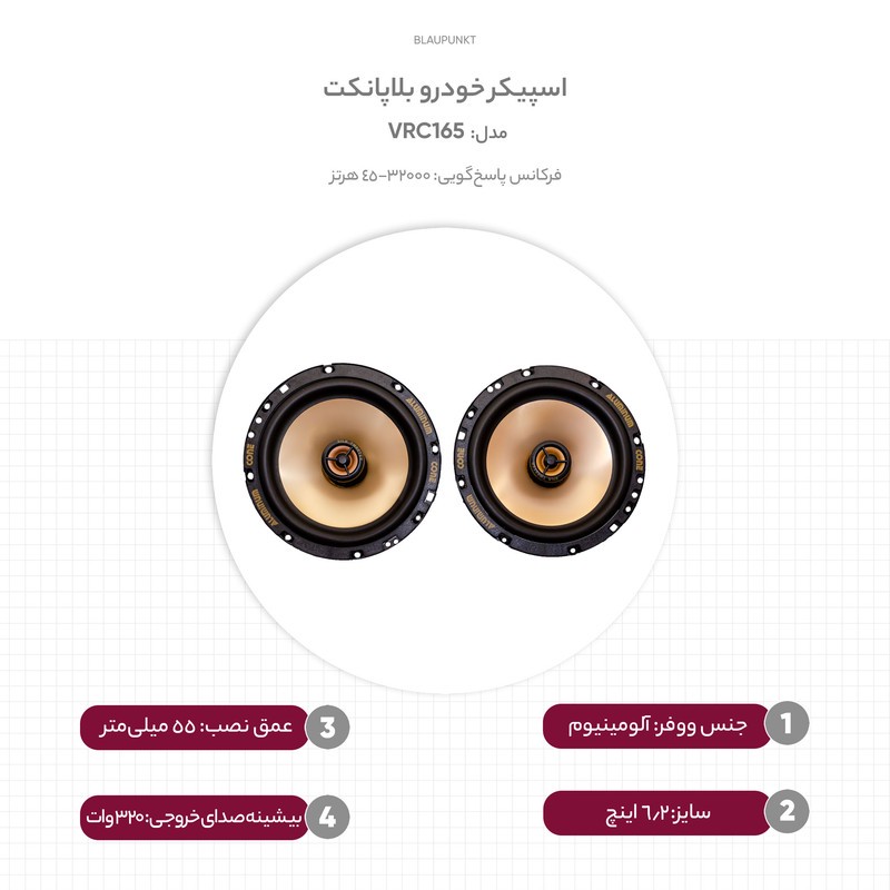اسپیکر خودرو بلاپانکت مدل VRC165 بسته دو عددی