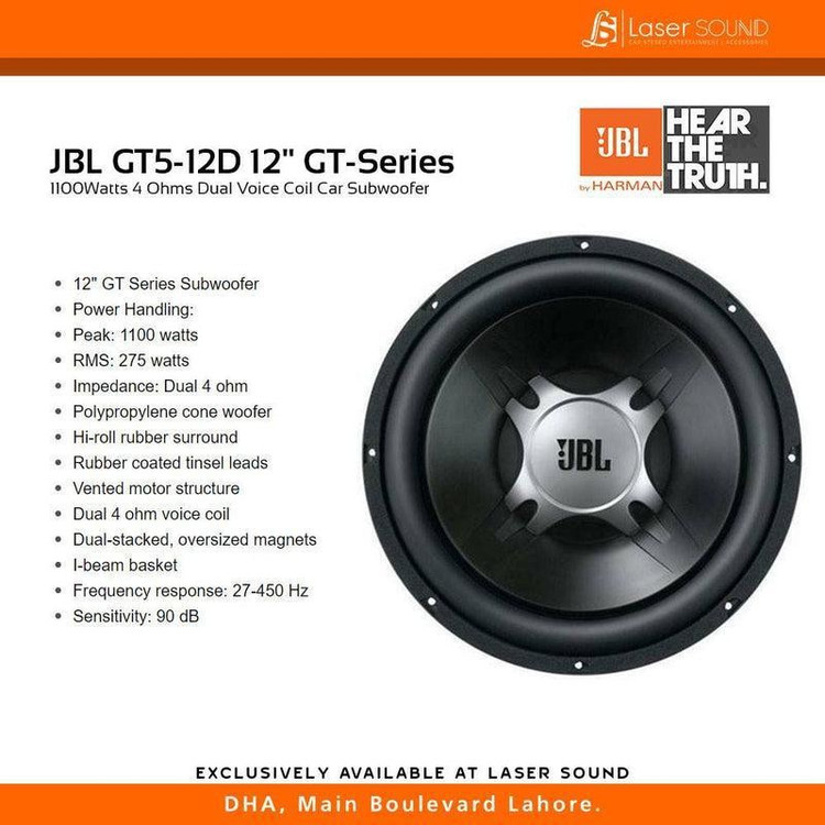 ساب ووفر خودرو جی بی ال مدل GT5-12D