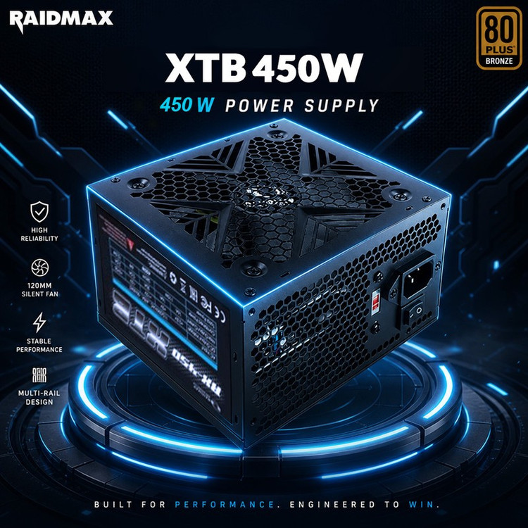 منبع تغذیه کامپیوتر ۴۵۰ وات ریدمکس مدل RX-450 XTB