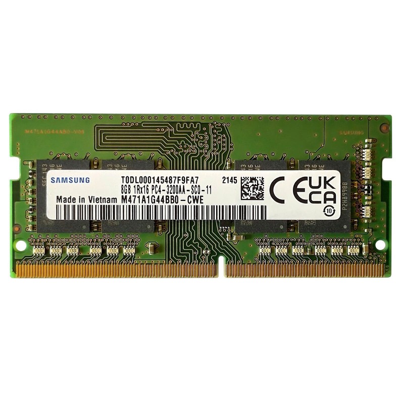 رم لپ تاپ DDR4 تک کاناله 3200 مگاهرتز CL22 سامسونگ مدل PC4-3200 ظرفیت 8 گیگابایت