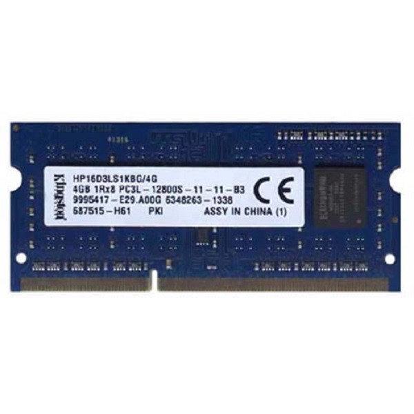رم لپتاپ 4 گیگابایتی کینگستون SO-DIMM با فرکانس 1600 مگاهرتز، از نوع DDR3L، تایمینگ CL11، ولتاژ 1.35 ولت و 204 پین تک...