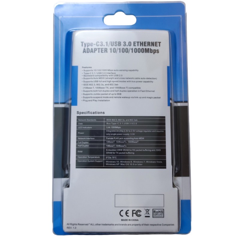 مبدل USB 3.0 به اترنت مدل MN25