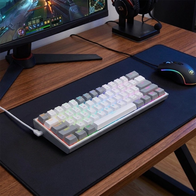 کیبورد مخصوص بازی ردراگون مدل Fizz K617 RGB