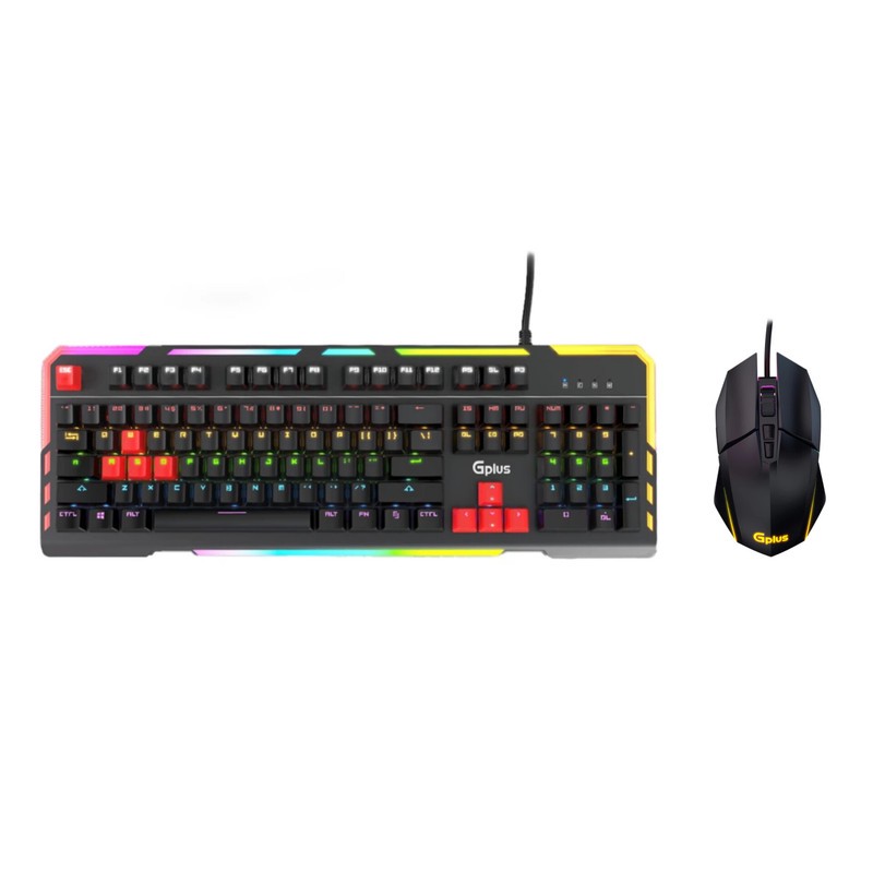 کیبورد و ماوس گیمینگ جی پلاس مدل GMK-K560W/M440W