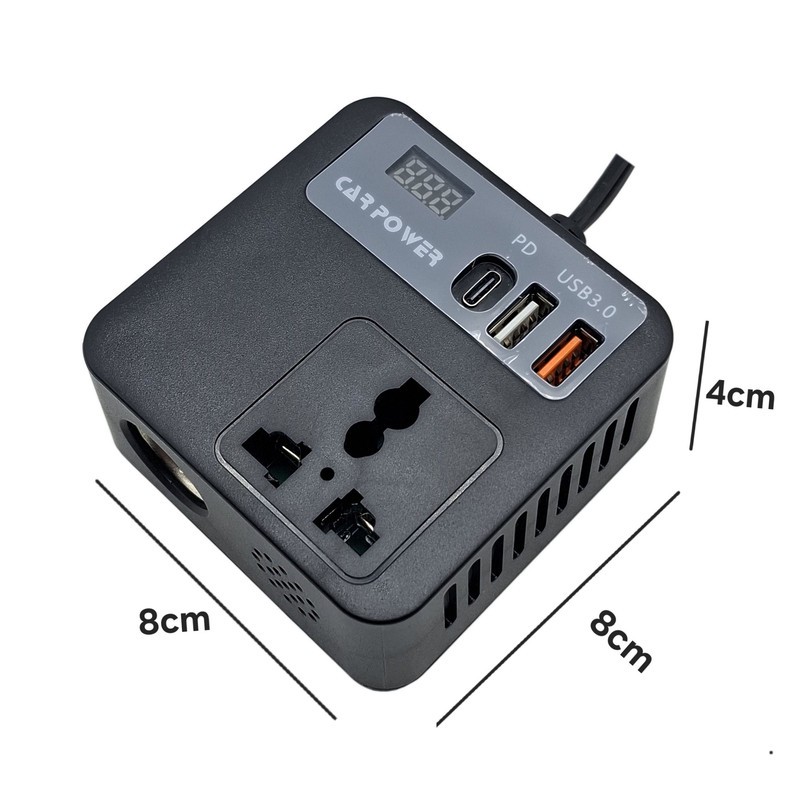 مبدل برق فندکی خودرو به برق شهری 100 وات باس مدل 12V