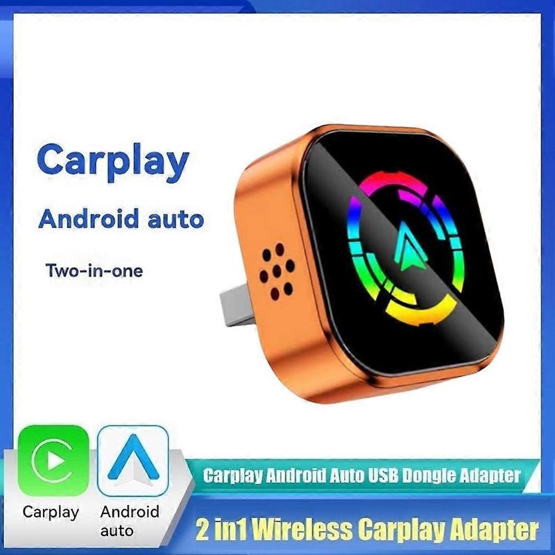 کارپلی و اندروید اتو مدل Wireless CarPlay/Android Auto Q1A به همراه مبدل USB به USB-C