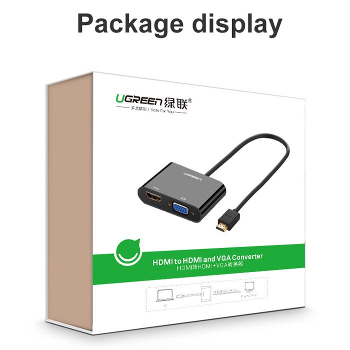 تبدیل HDMI به VGA و HDMI یوگرین مدل CM101-40744