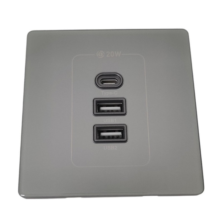 پریز مدل توکار USB-TYPE-C قاب دار