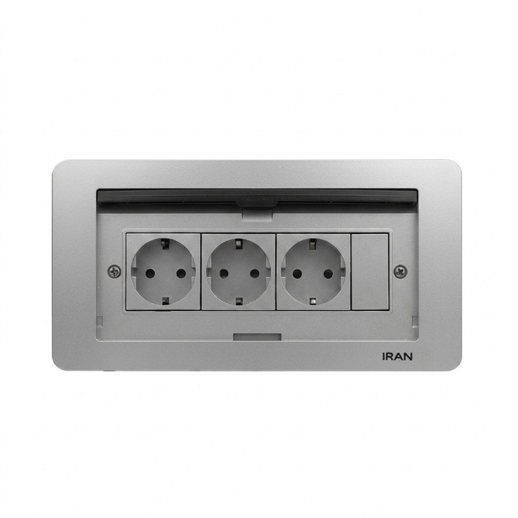 پریز برق ارت دار ایران الکتریک مدل کابینتی دیاموند کد M7