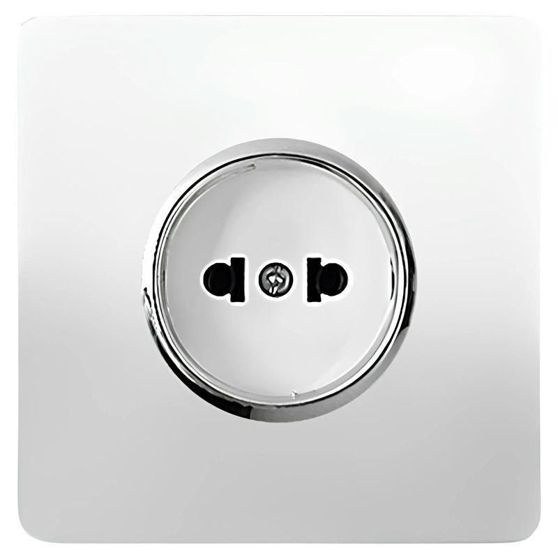 پریز صنایع آسیا الکتریک مدل کریستال WHI-SLV بسته 10عددی