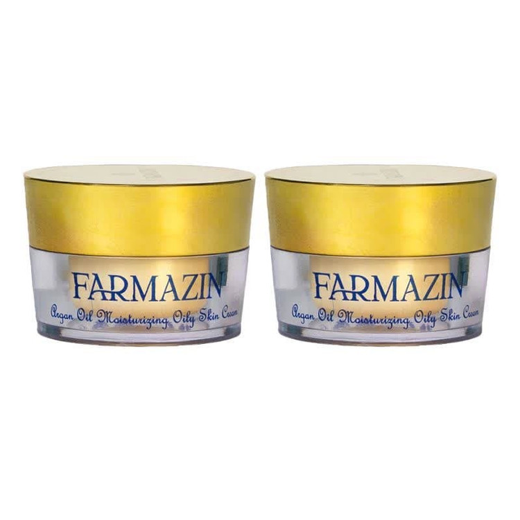 کرم مرطوب کننده دست و صورت فارمازین مدل روغن آرگان مناسب برای پوست خشک حجم 30 میلی لیتر مجموعه دو عددی