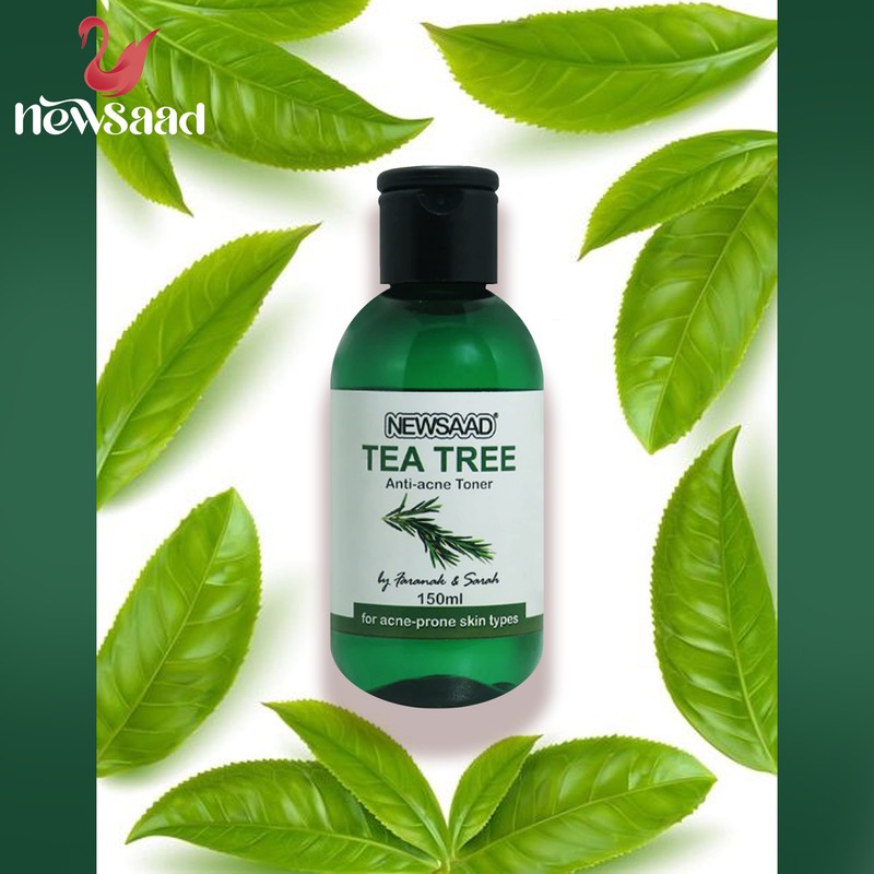 تونر پاک کننده صورت نیوساد مدل Tee Tree مناسب برای پوست آکنه ای حجم 150 میلی لیتر بسته 4 عددی