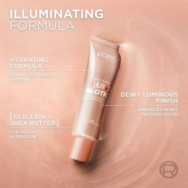 هایلایتر مایع صورت و بدن لورآل مدل Lumi Glotion رنگ Medium Glow شماره 903 تناژ برنزی براق حجم 40 میلی لیتر