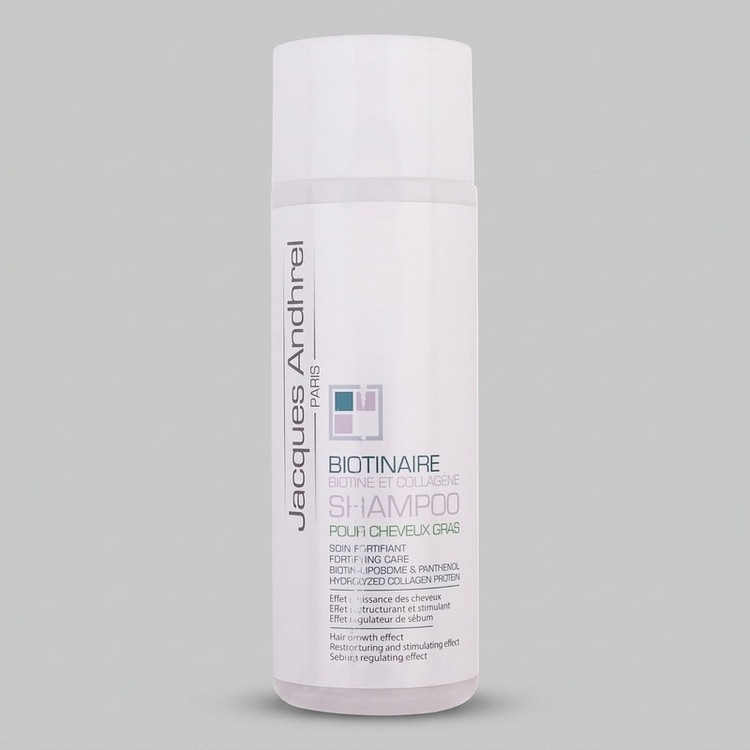 شامپو تقویت کننده مو ژاک آندرل پاریس مدل biotinaire حجم 200 میلیلیتر، ضد ریزش، نرمکننده، مغذی، مرطوبکننده، مناسب موها...