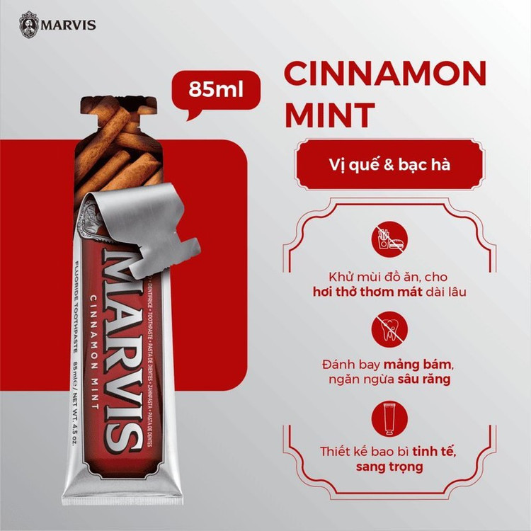 خمیر دندان مارویس مدل CINAMON حجم 85 میلی لیتر