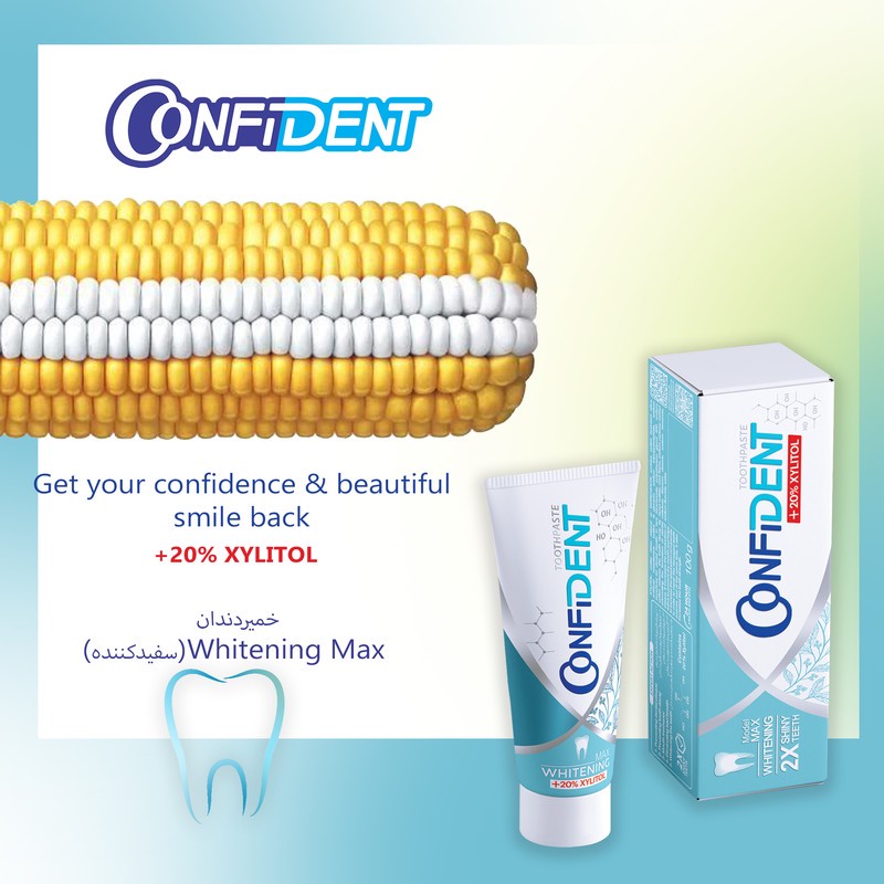 خمیر دندان کانفیدنت مدل Whitening-Max حجم 100 گرم مجموعه 2 عددی
