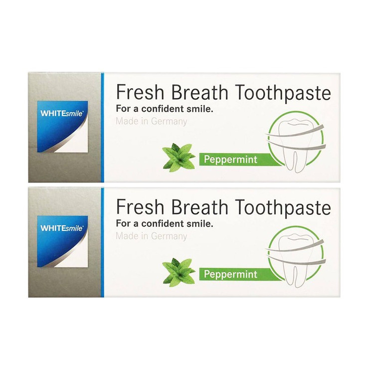 خمیر دندان وایت اسمایل مدل از بین برنده باکتری ها و بوی بد دهان Fresh Breath حجم 70 میلی گرم مجموعه دو عددی