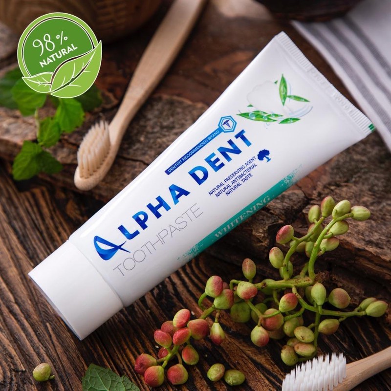 خمیر دندان آلفادنت مدل multi action and whitening حجم 75 میلی لیتر بسته 2 عددی