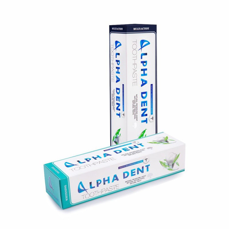 خمیر دندان آلفادنت مدل multi action and whitening حجم 75 میلی لیتر بسته 2 عددی