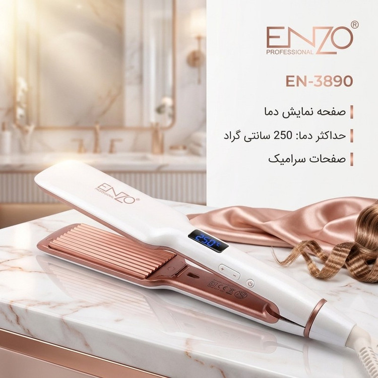 اتو و حالت دهنده ی مو انزو پروفیشینال مدل EN-3890