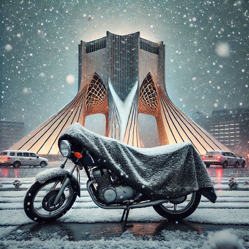 چادر موتور سیکلت رویال اسپرت مدل ضدآب مناسب برای موتور سیکلت TVS Apache 200CC