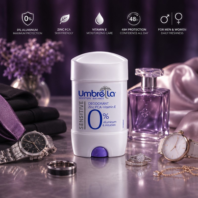 استیک ضد تعریق خانم ها و آقایان آمبرلا مدل 0% A01-Aluminum حجم 75 میلی لیتر مجموعه 2 عددی