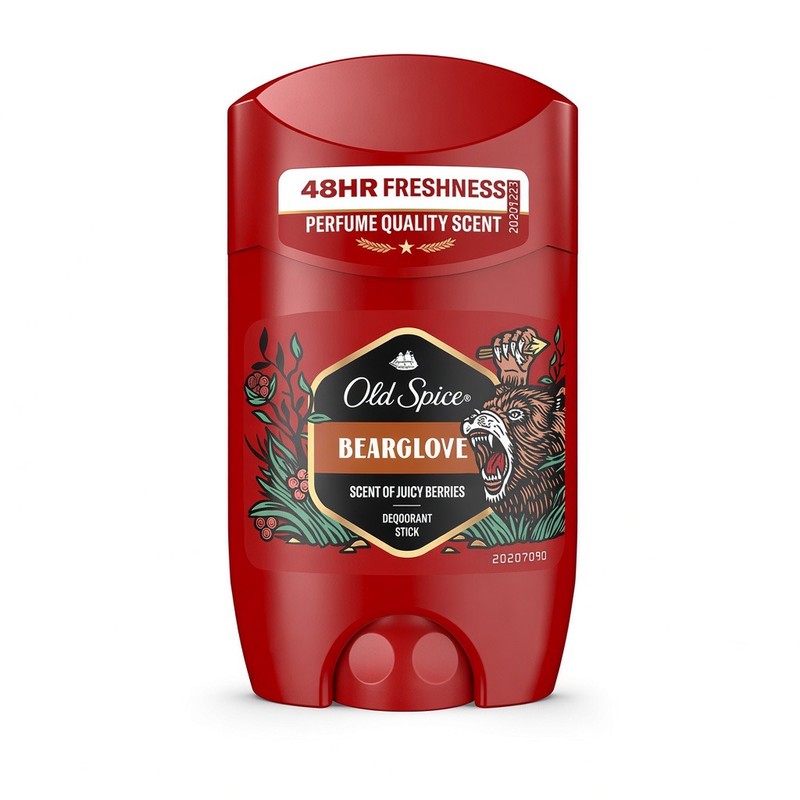 استیک دئودورانت مردانه الد اسپایس مدل Bearglove حجم 50 میلیلیتر، با ماندگاری 24 ساعت
