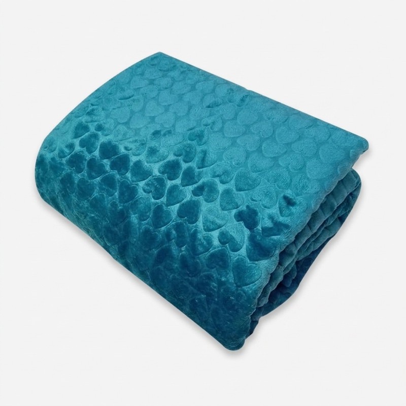 پتو مسافرتی یک نفره مدل قلبی کد 02 سایز 200x150 سانتیمتر