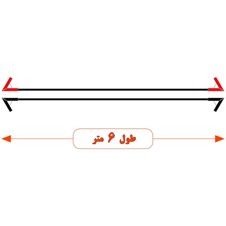 کابل اتصال باتری به باتری موتورسیکلت مدل Cross 1100A-6m مجموعه دو عددی
