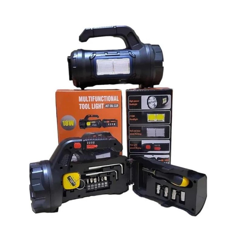 چراغ اضطراری چند منظوره با نور LED قدرتمند و شارژ سریع Type-C مناسب کمپینگ کد 2302