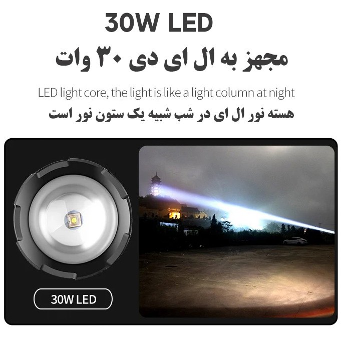 چراغ قوه دستی لدیلند مدل L50 با نور مهتابی