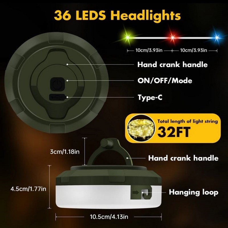 چراغ کمپینگ مدل ریسه دار شارژی کد LL-B50