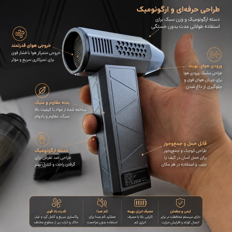 دستگاه دمنده جت فن و جارو شارژی 160 وات 130000 دور در دقیقه سویتو مدل ST-8113