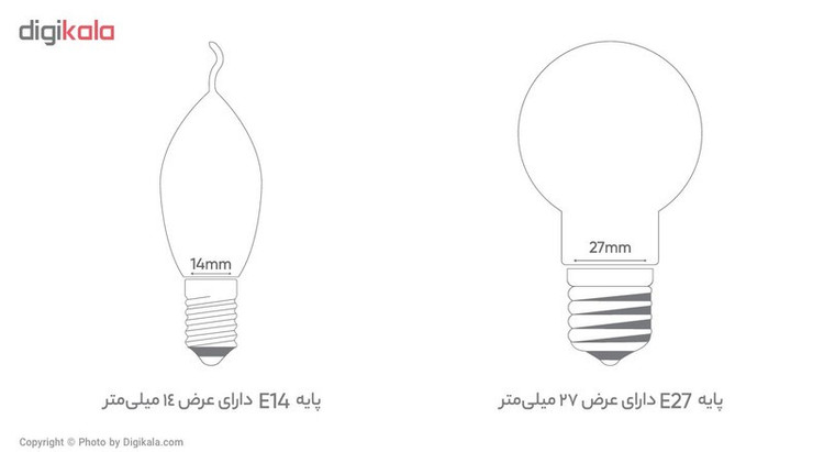 لامپ ال ای دی 60 وات بروکس مدل 2992-T160 پایه E27