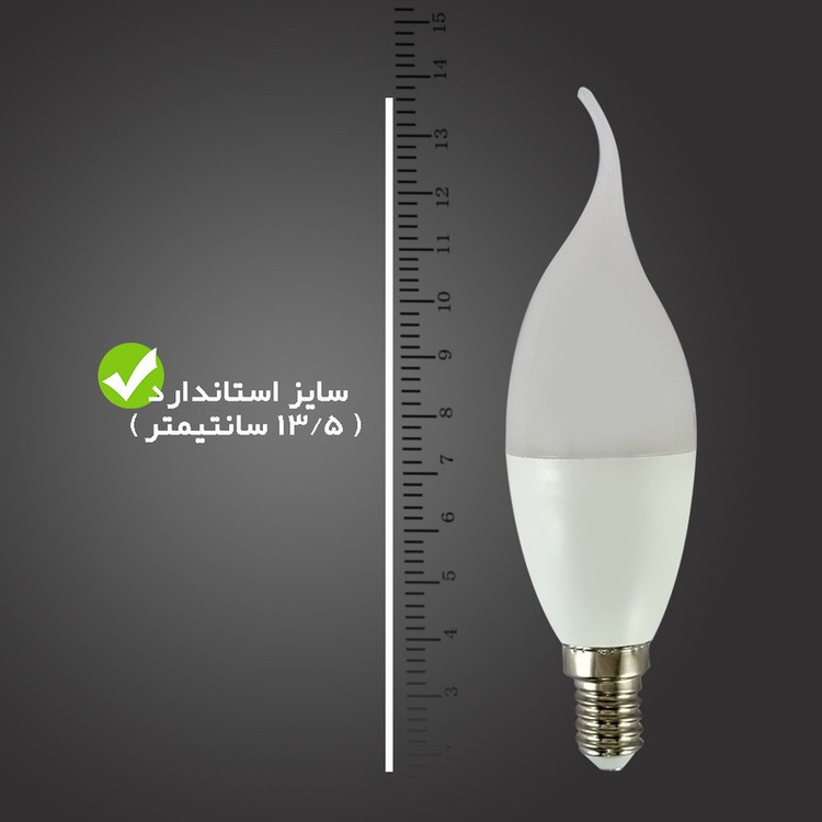 لامپ ال ای دی 7 وات تکتاب مدل اشکی پایه E14 بسته 10 عددی