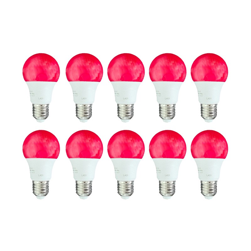 لامپ الایدی 9 وات تکتاب مدل رنگی پایه E27 بسته 10 عددی