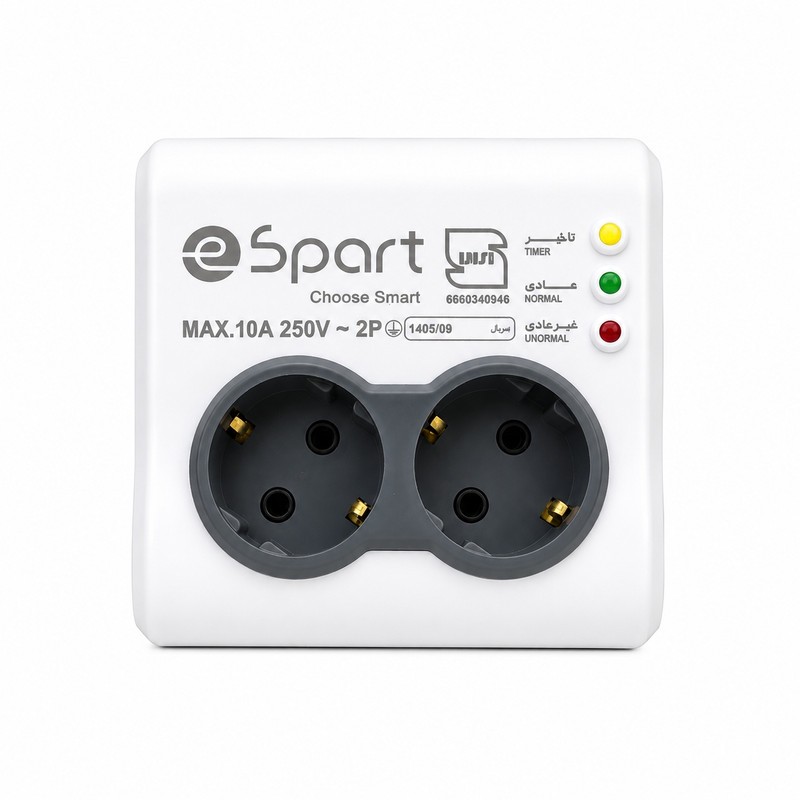 محافظ ولتاژ اسپارت مدل برق 2خانه دیواری کد P2100