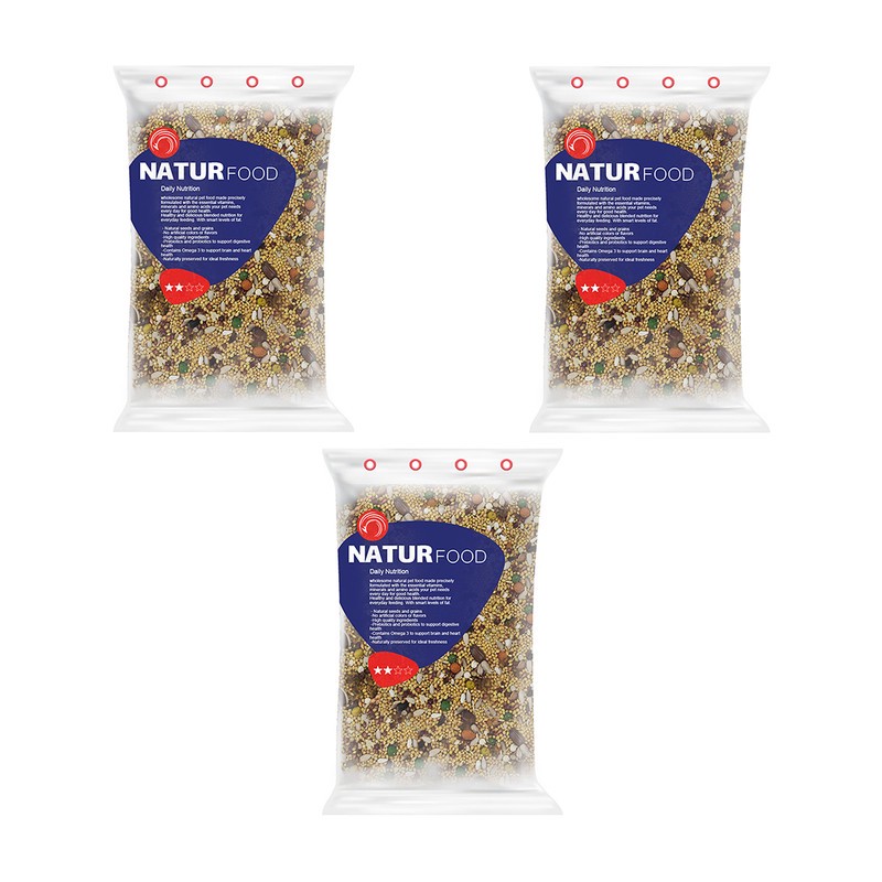غذای عروس هلندی نیچر فود مدل 2 ستاره وزن 2 کیلوگرم بسته 3 عددی