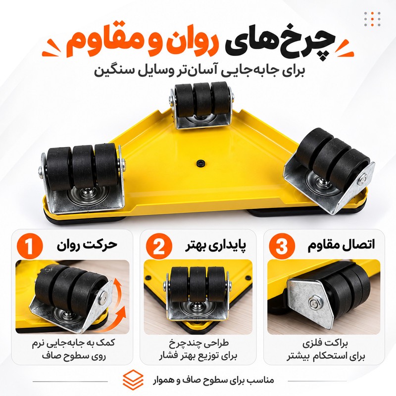 اسباب حمل وسایل خانگی میراکل اتو مدل Removal Kit-4Items مجموعه 5 عددی