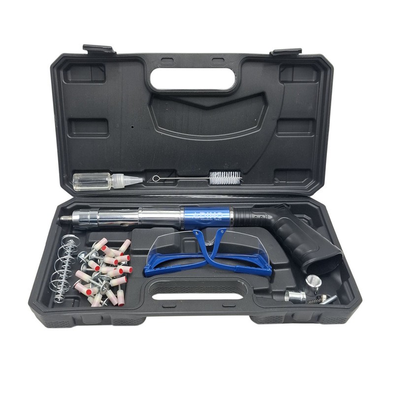 میخ کوب صنعتی دینو مدل Powerful tool سایز 20- 50 میلی متر به همراه 20 عدد میخ چاشنی مجموعه 30 عددی
