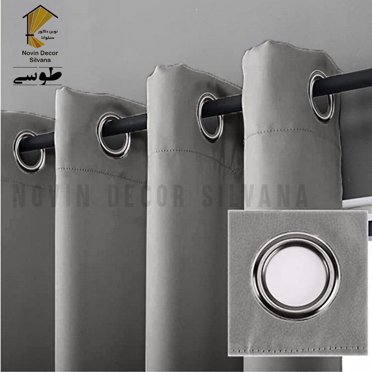 پرده نوین دکور سیلوانا مدل کتان کد 230 1 سایز 230 140 سانتی متر