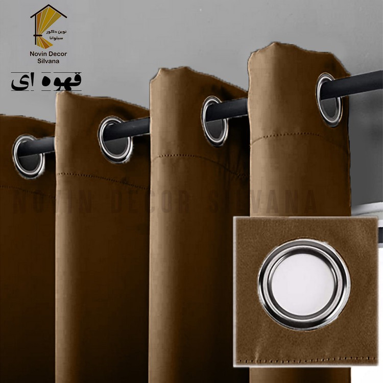 پرده نوین دکور سیلوانا مدل کتان کد 230 1 سایز 230 140 سانتی متر